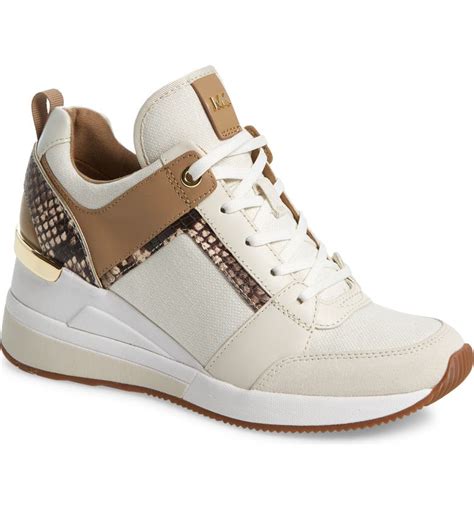 michael michael kors georgie canvas and suede sneaker|Michael Kors women's georgie trainer.